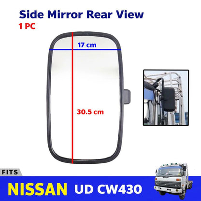 Side Exterior Mirror Rear View 1 PC Fits Nissan UD CW430 Heavy Truck
