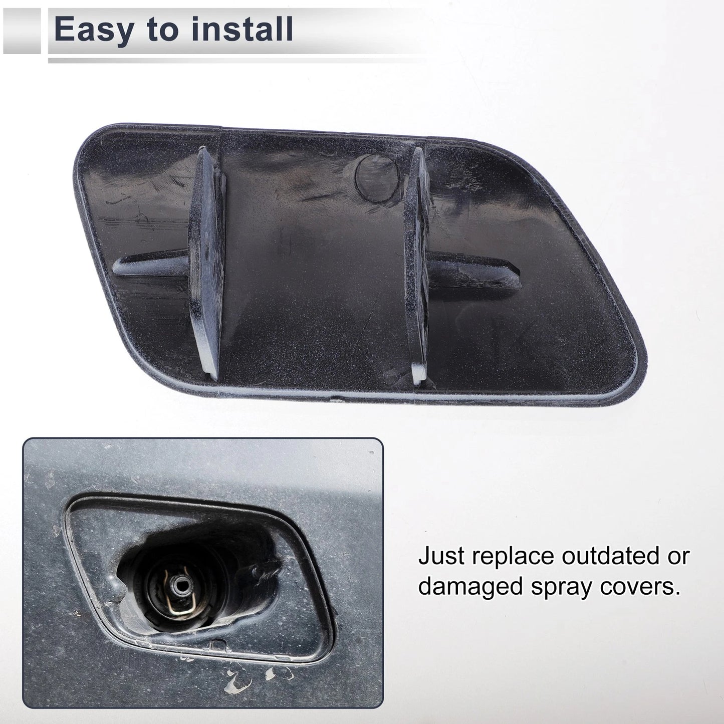 Bumper Headlight Washer Nozzle Cover for BMW 740i (Unpainted)