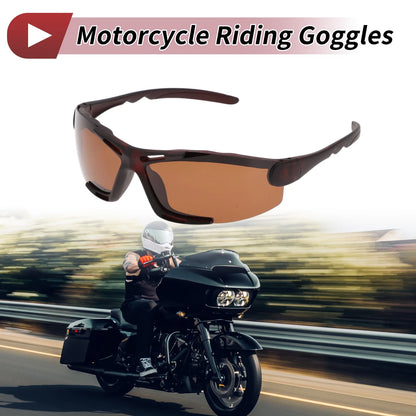 Motorcycle Riding Goggles Brown Lens Brown Frame Triacetyl Cellulose