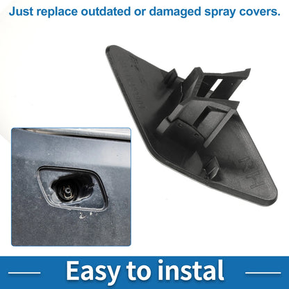 Front Right Washer Nozzle Cover for BMW X6 2015-2019 (2 x Gray Caps)