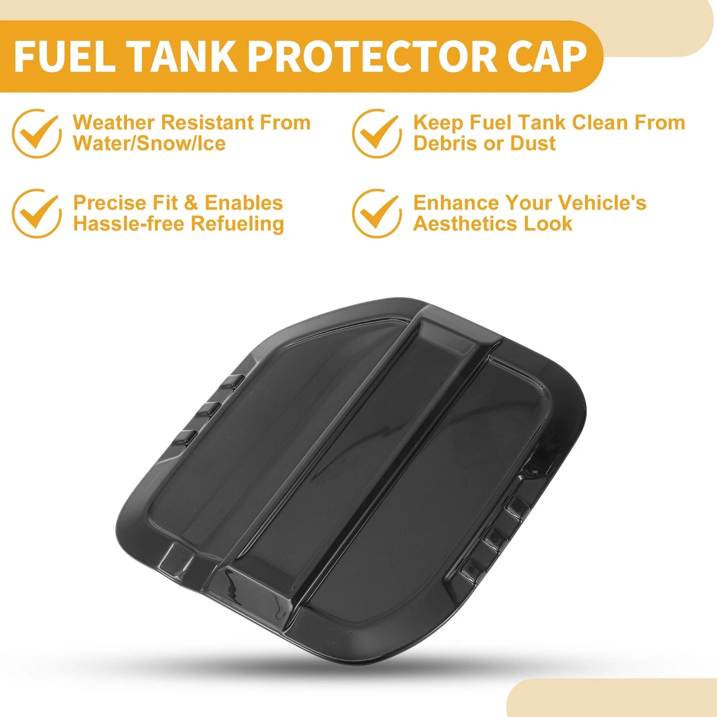 Fuel Tank Door Cap for Ford Bronco 2023-2025 Fuel Filler Flap Cover Black