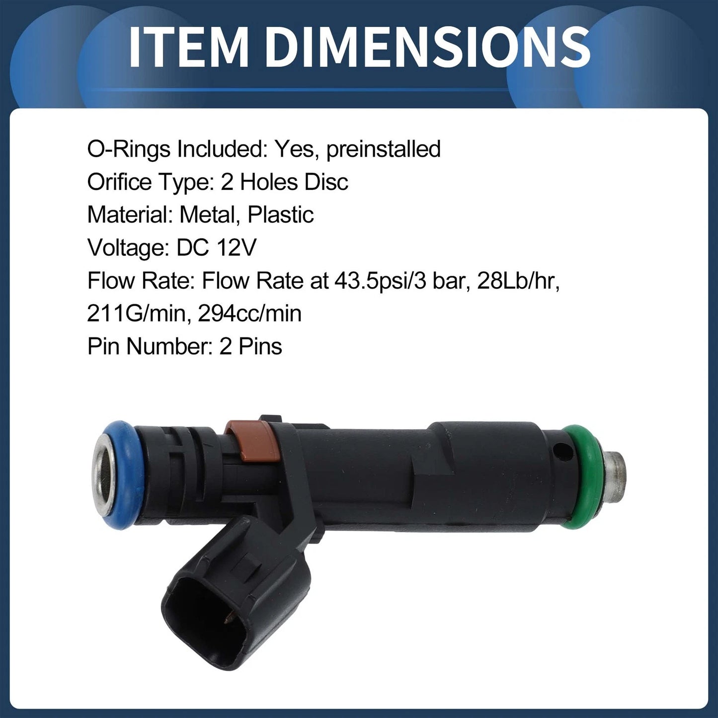 Fuel Injector for Ford F-150 V8 5.4L 2005-2006 (1 x Black)