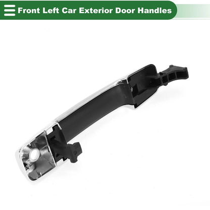 Front Left Exterior Door Handle for Toyota Tundra (2007-2021) Silver Tone
