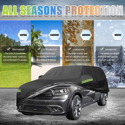 Car Cover Waterproof with Zipper for Dodge Durango (2011-2023)
