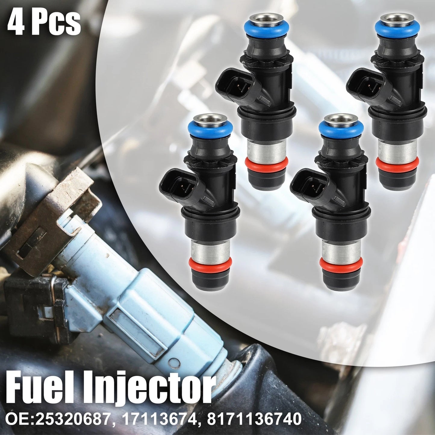 4 x Car Fuel Injector Nozzle for Chevy S10 Base LS 2.2L (2000 - 2003)