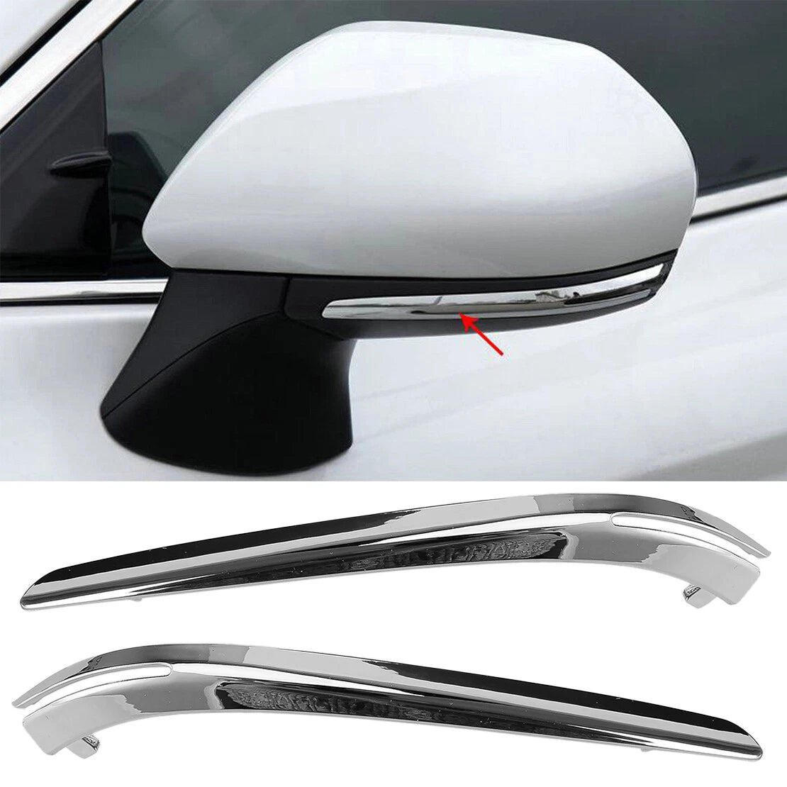 L&R Rearview Mirror Cover Trim for Toyota Camry (2019-2023)