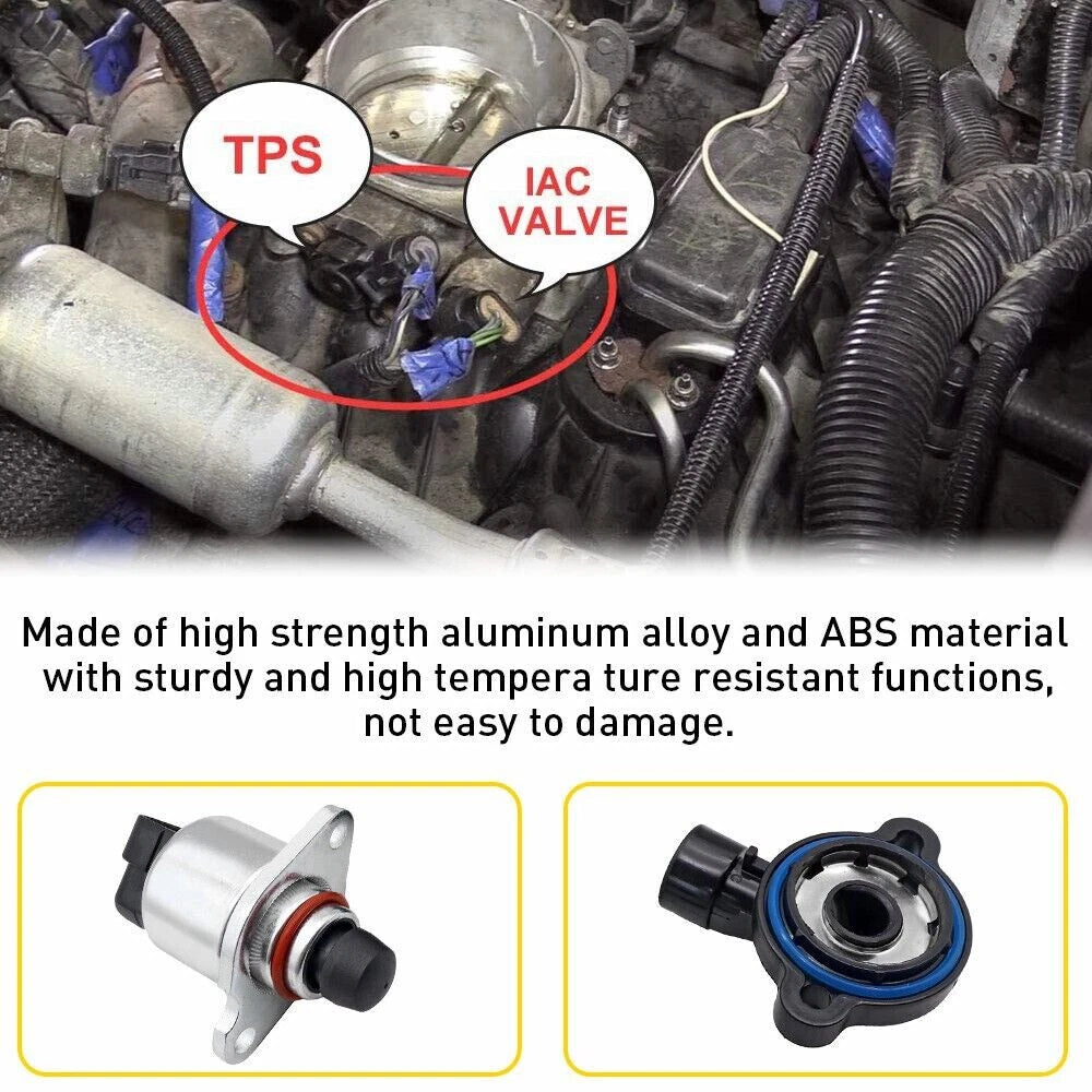 Throttle Position Sensor & Idle Air Control Valve for Cadillac GMC Pontiac (2000-2005)