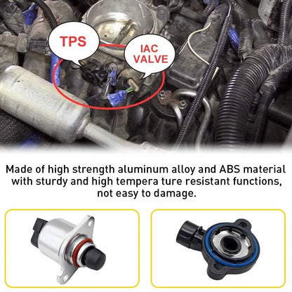 Throttle Position Sensor & Idle Air Control Valve for Cadillac GMC Pontiac (2000-2005)