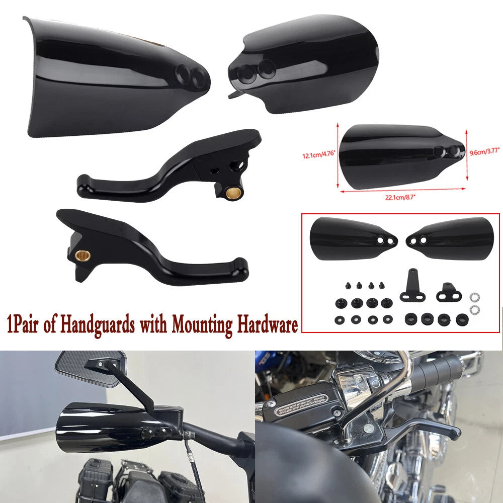 Handguard & Brake Clutch Levers Set for Harley Softail Deluxe (2018-2023)