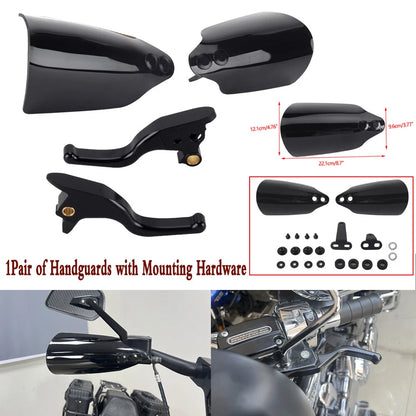 Handguard & Brake Clutch Levers Set for Harley Softail Deluxe (2018-2023)