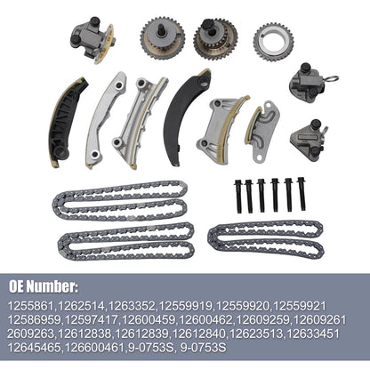Timing Chain Kit for Chevy 3.6L
Timing Chain Kit for Cadillac 3.6L
Timing Chain Kit for Buick 3.6L
Timing Chain Kit for GWC 3.0L