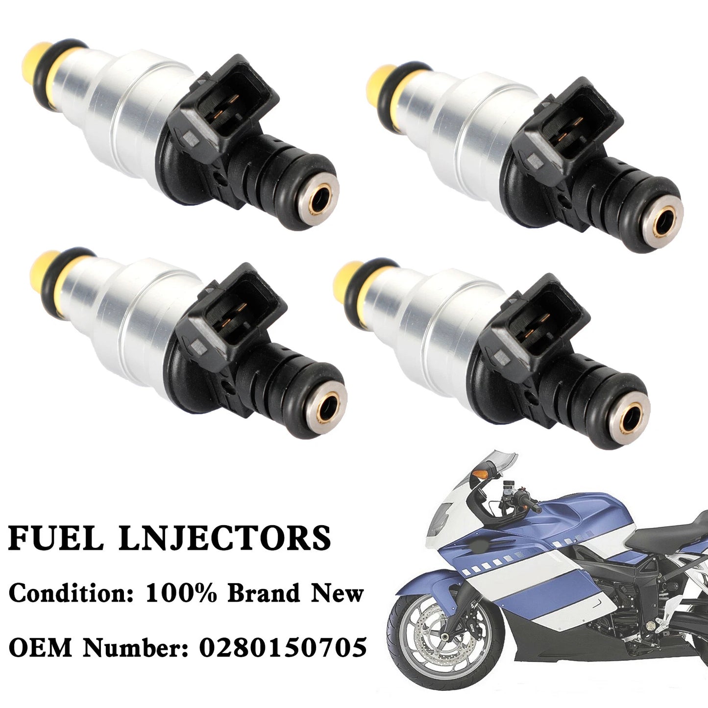 4PCS Fuel Injectors for BMW K1 K100 K1100 K1200 RS LT GT (1983-2005)