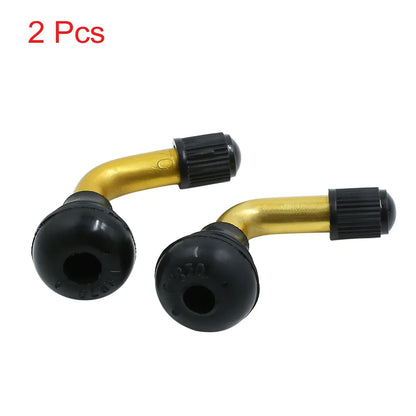 2 x PVR70 Tire Valve Stem 135 Degree Snap-in Rubber Base for Car Motorcycle