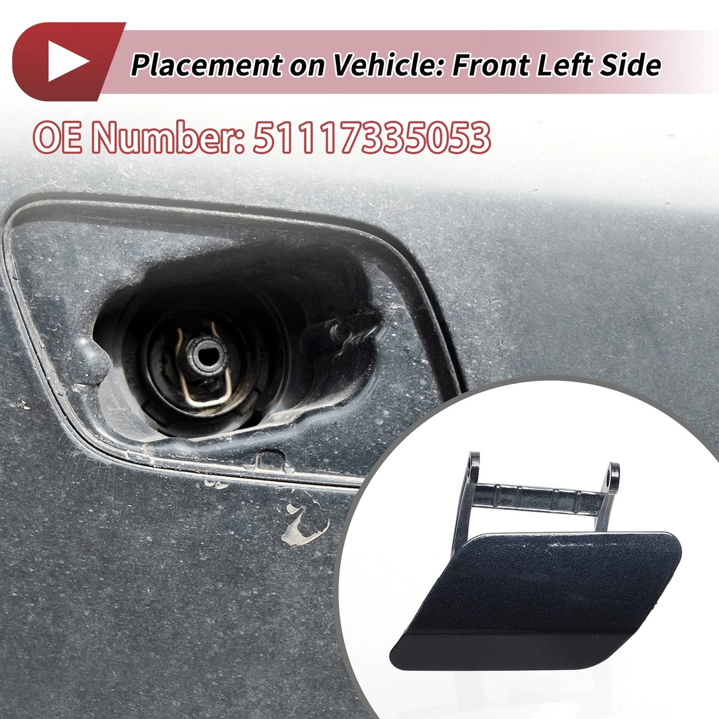 Front Left Washer Nozzle Cover for BMW 740i (2013-2015) - Blue Cap