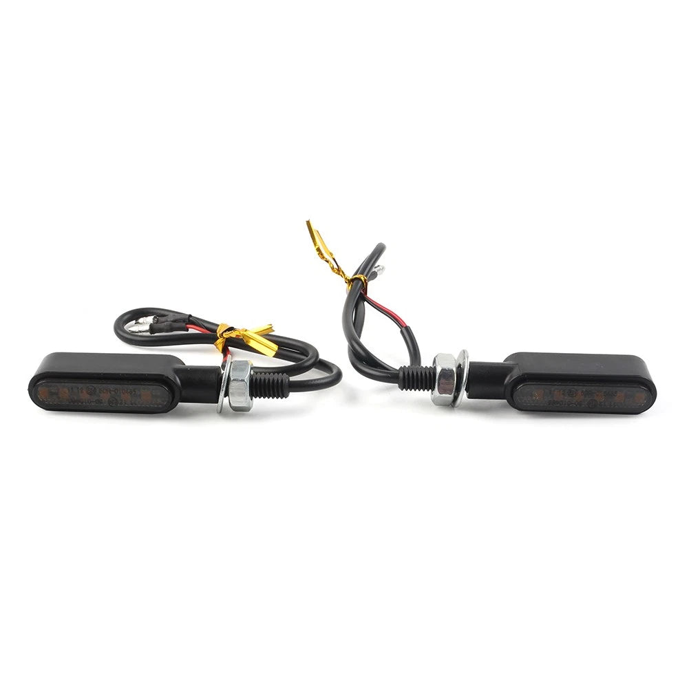 LED Mini Turn Signal Amber Lights for Cafe Racer Bobber