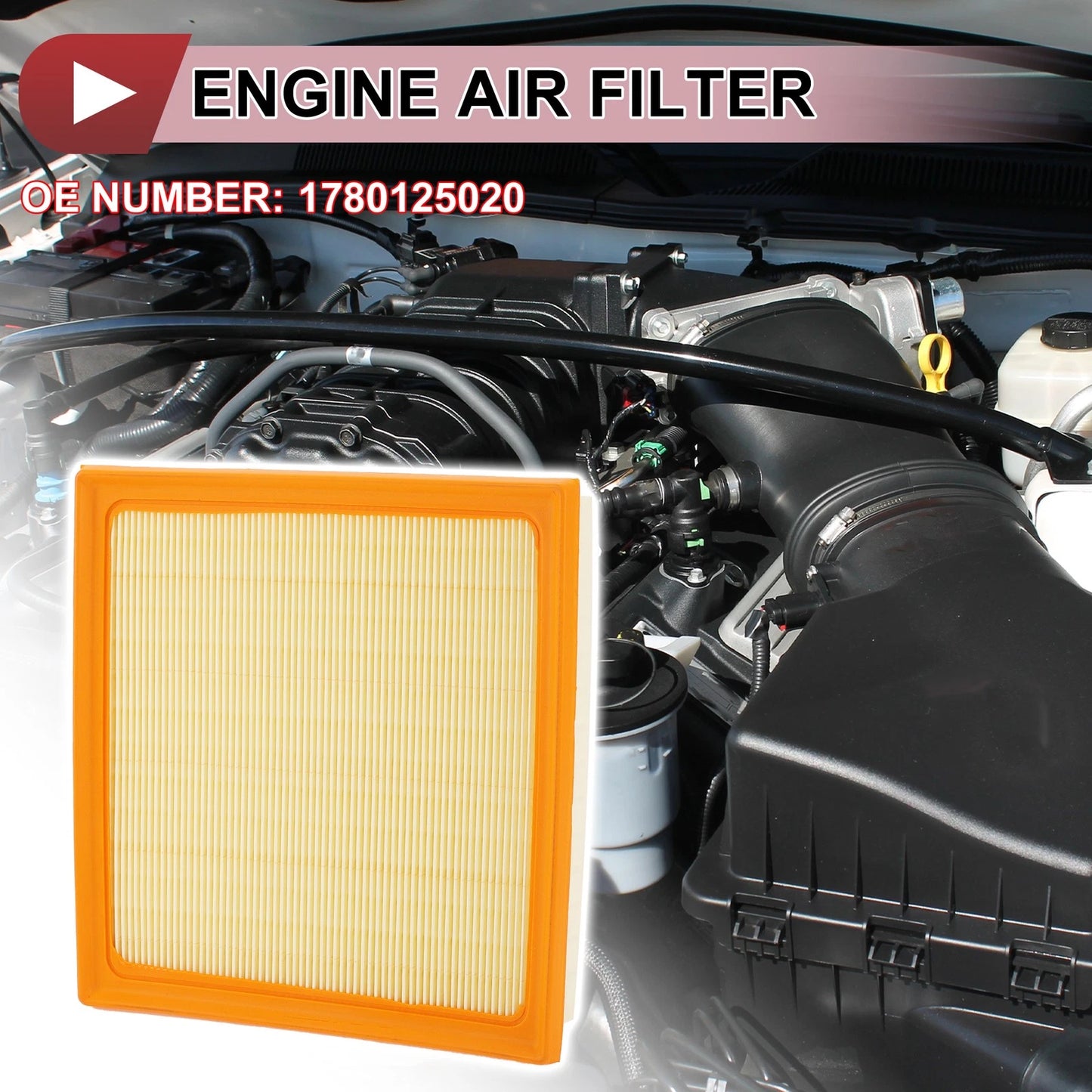 Engine Air Filter No.1780125020 for Toyota 2019-2022 (1 Pc)