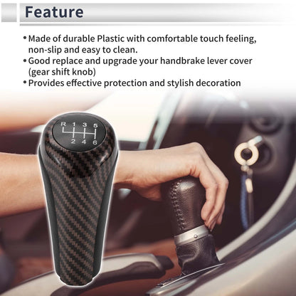 6 Speed Shift Knob for BMW X3 2004-2020 Plastic Stick Shifter Knob Brown Black