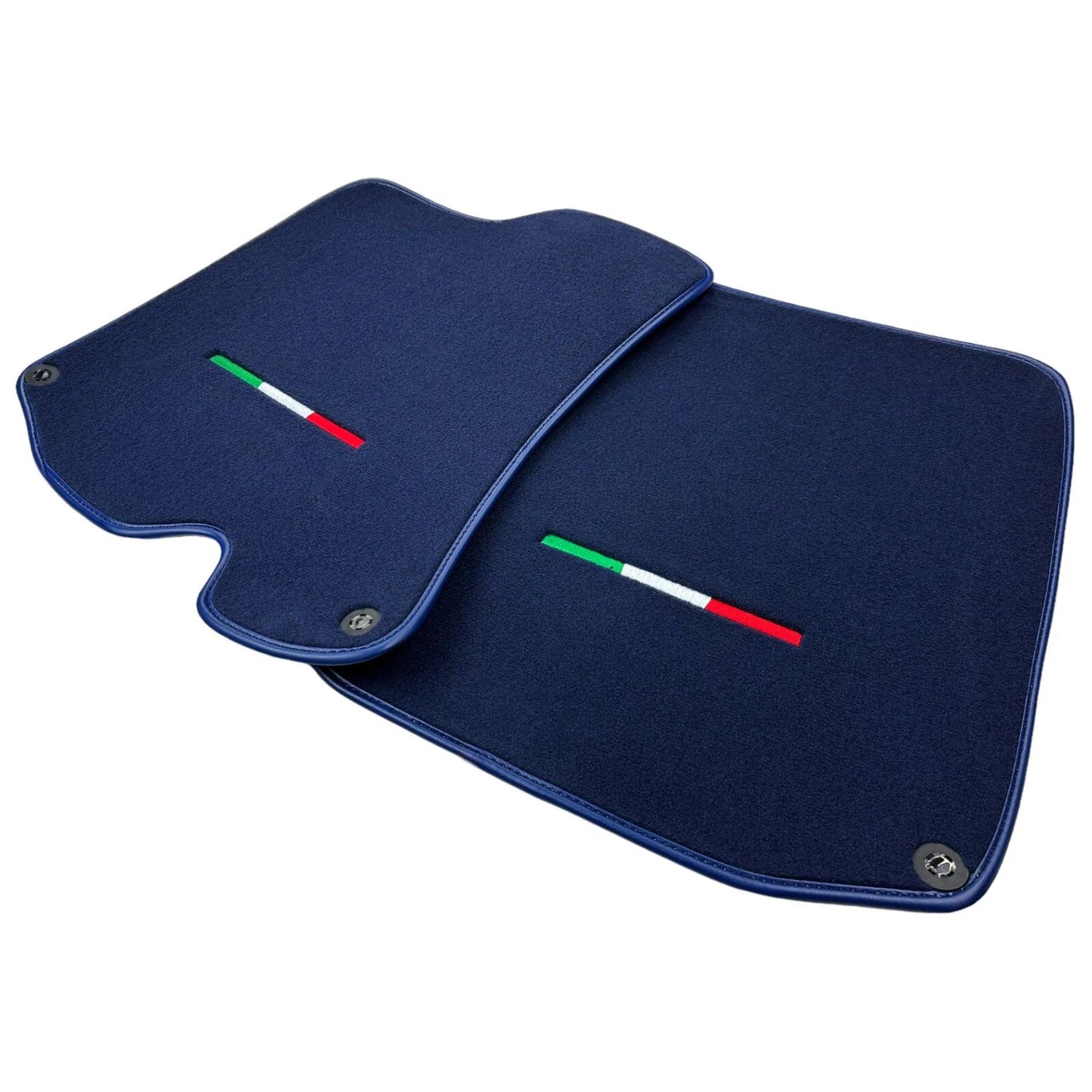 AutoWin Dark Blue Floor Mats for Ferrari Roma (2021-2024) Italian Edition
