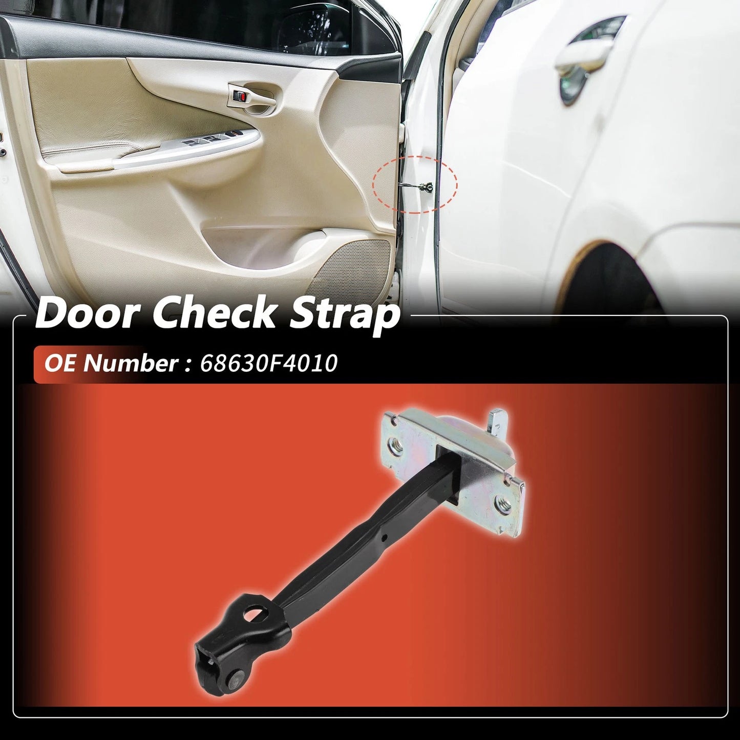 Door Check Strap 2 x for Toyota CHR (2016–2024)