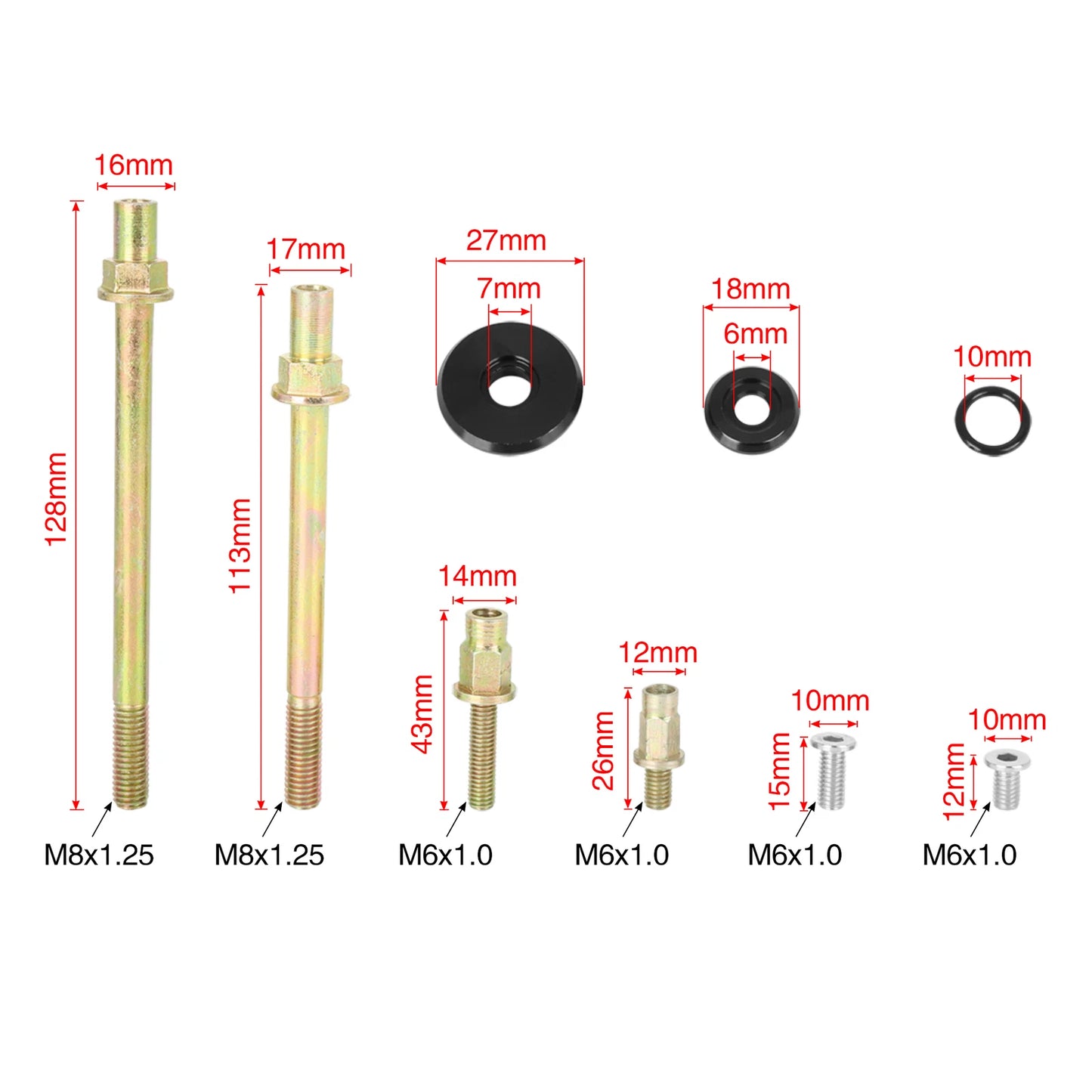 Aluminum Alloy Low Profile Engine Valve Cover Bolt Kit for Honda K-Series
