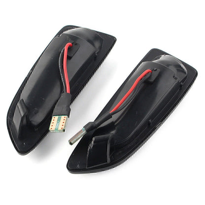 ABS Black Dynamic Amber LED Front Side Marker Lights for Opel Astra (2010-2019)
