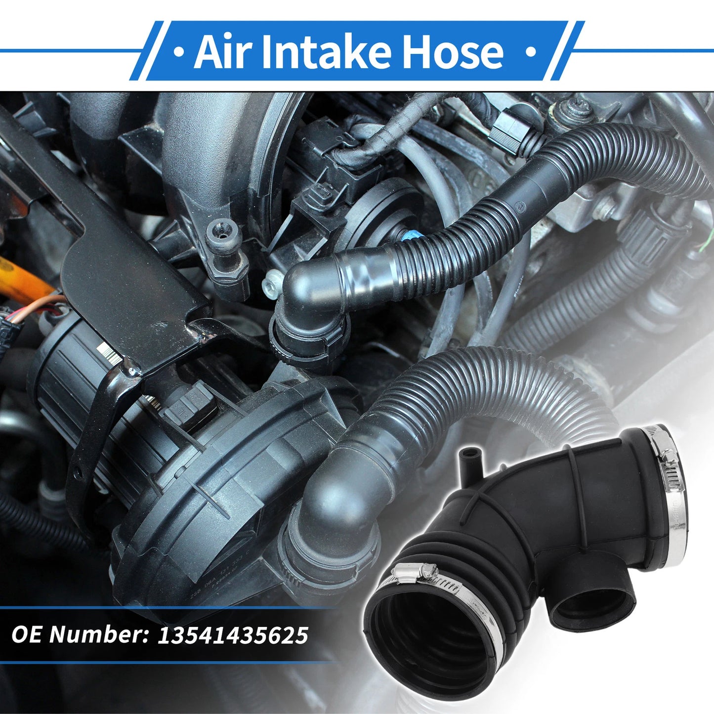 Engine Air Intake Hose & Clamps for BMW 525i E38 (2001-2003)