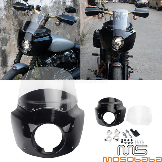 11" Windshield Headlight Fairing for Harley Dyna Street Bob FXDB, Fat Bob FXDF