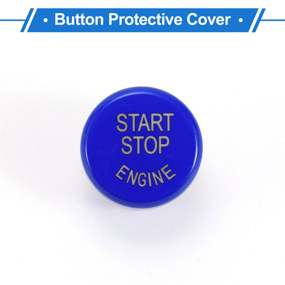 Blue Push Start Button Cover for BMW (Fits 2.5cm)