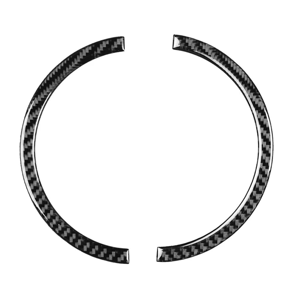 Black Carbon Fiber Interior Door Handle Trim Cover for Fiat 500 (2012-2015)