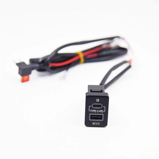18W Type-C Charger & QC3.0 Fast Charging for Mitsubishi Eclipse Cross, L200, Triton