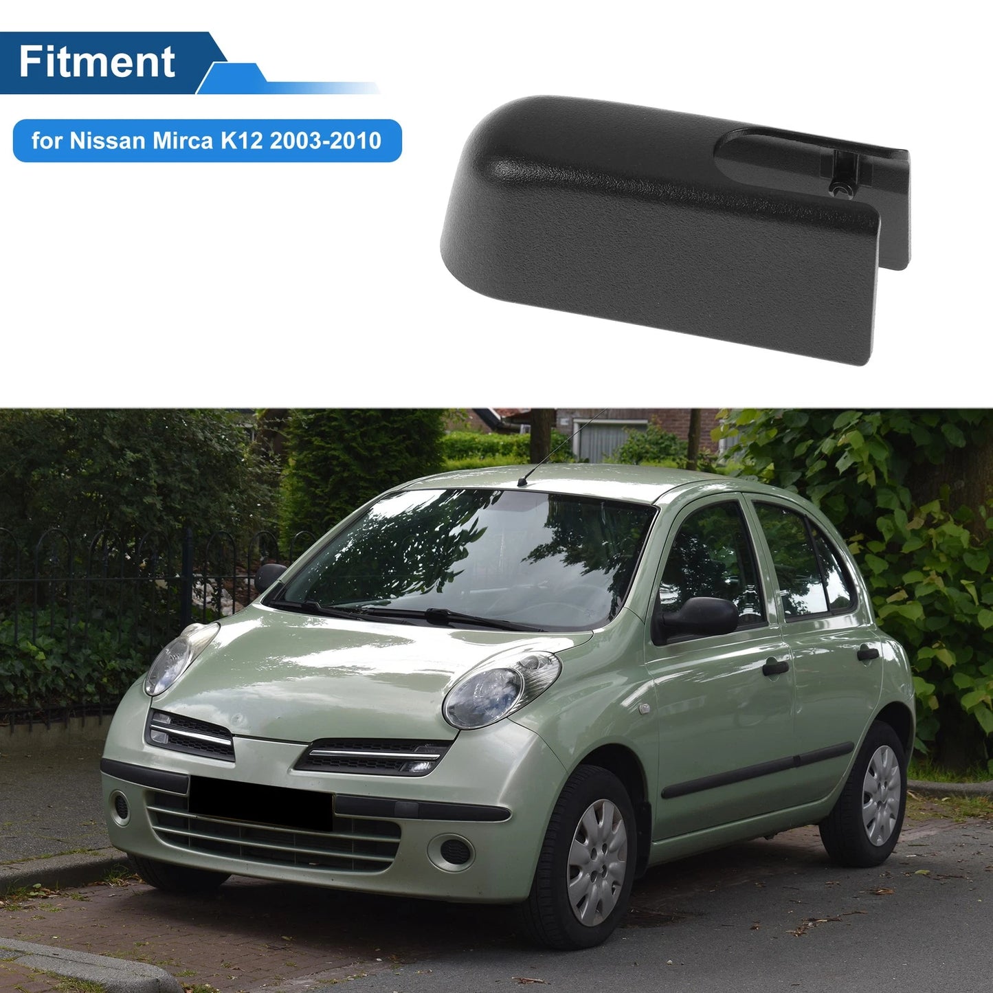 Rear Windshield Wiper Arm Nut Cover for Nissan Micra (2003-2010)
