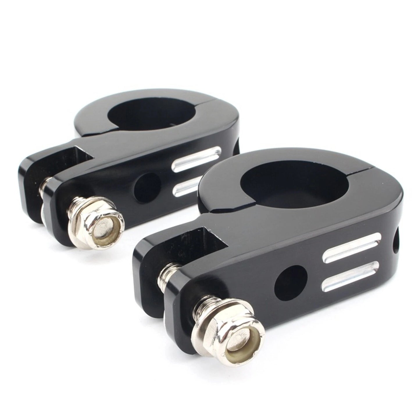 2 x Foot Peg Mount Clamp Brackets for Harley Dyna 32MM