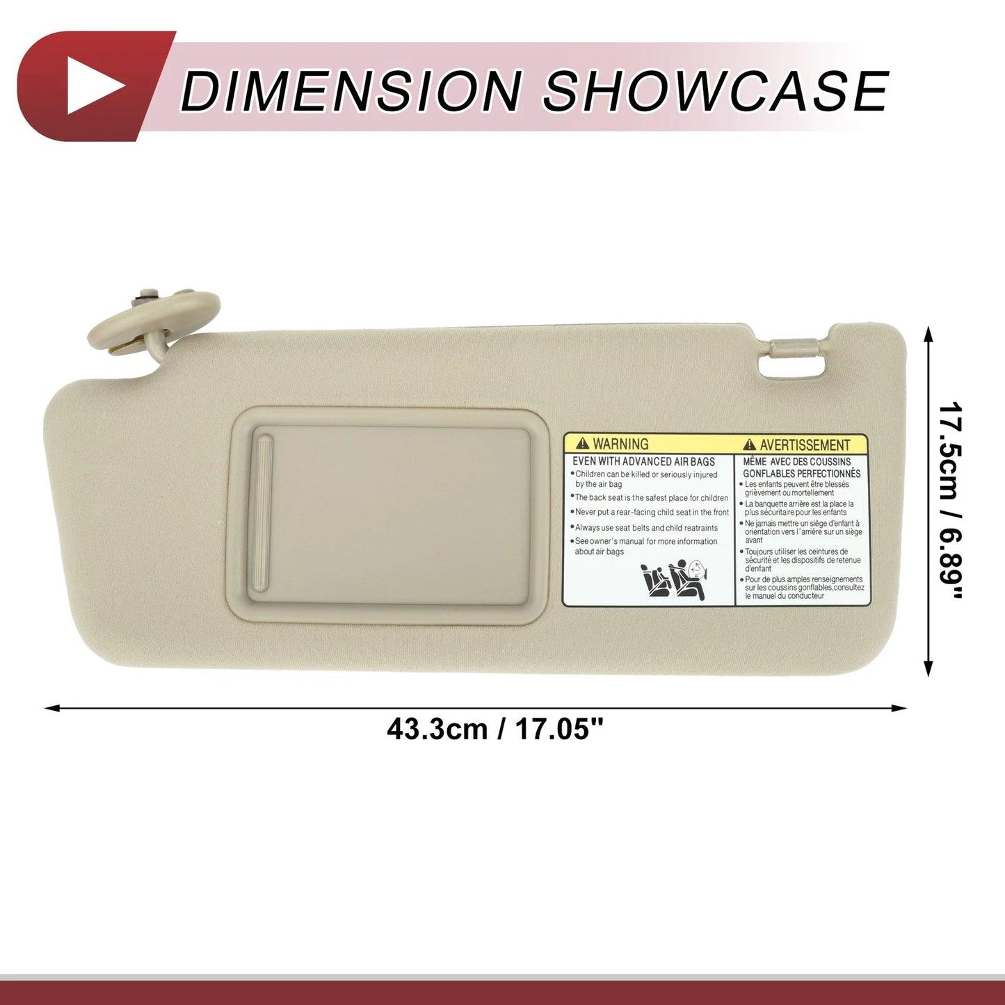 Sun Visor for Toyota Tacoma 2005-2011 Left Driver Side