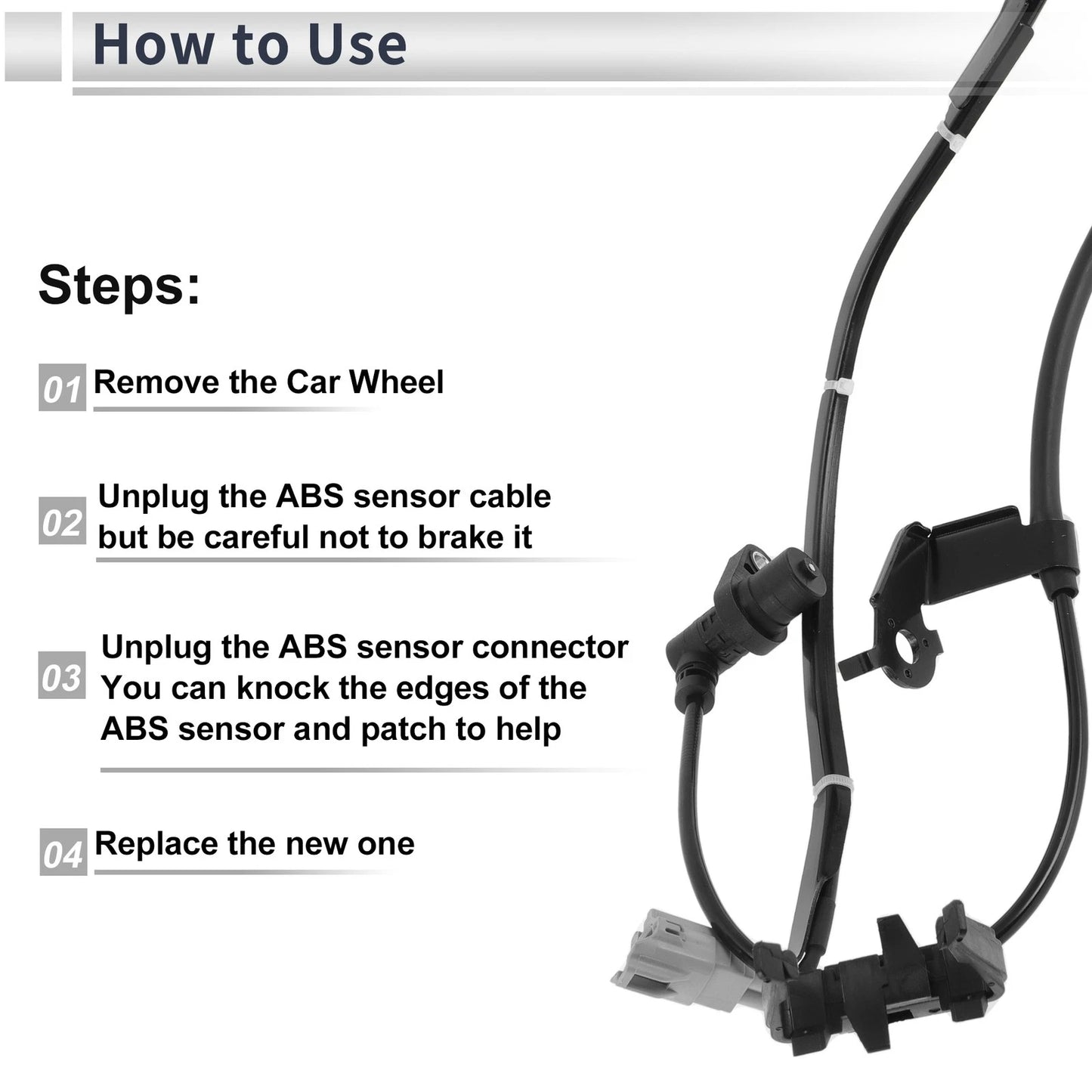 ABS Wheel Speed Sensor Front Right for Toyota Highlander (2004-2007)