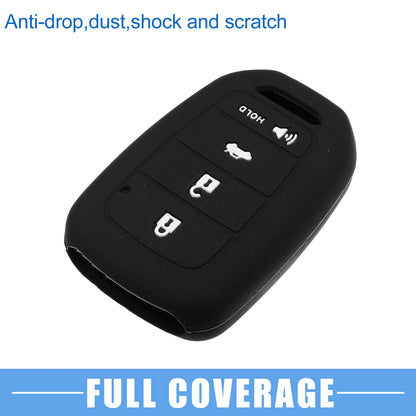 Smart Key Fob Cover Protector for Honda Civic Accord CR-V HR-V Black (2 x)