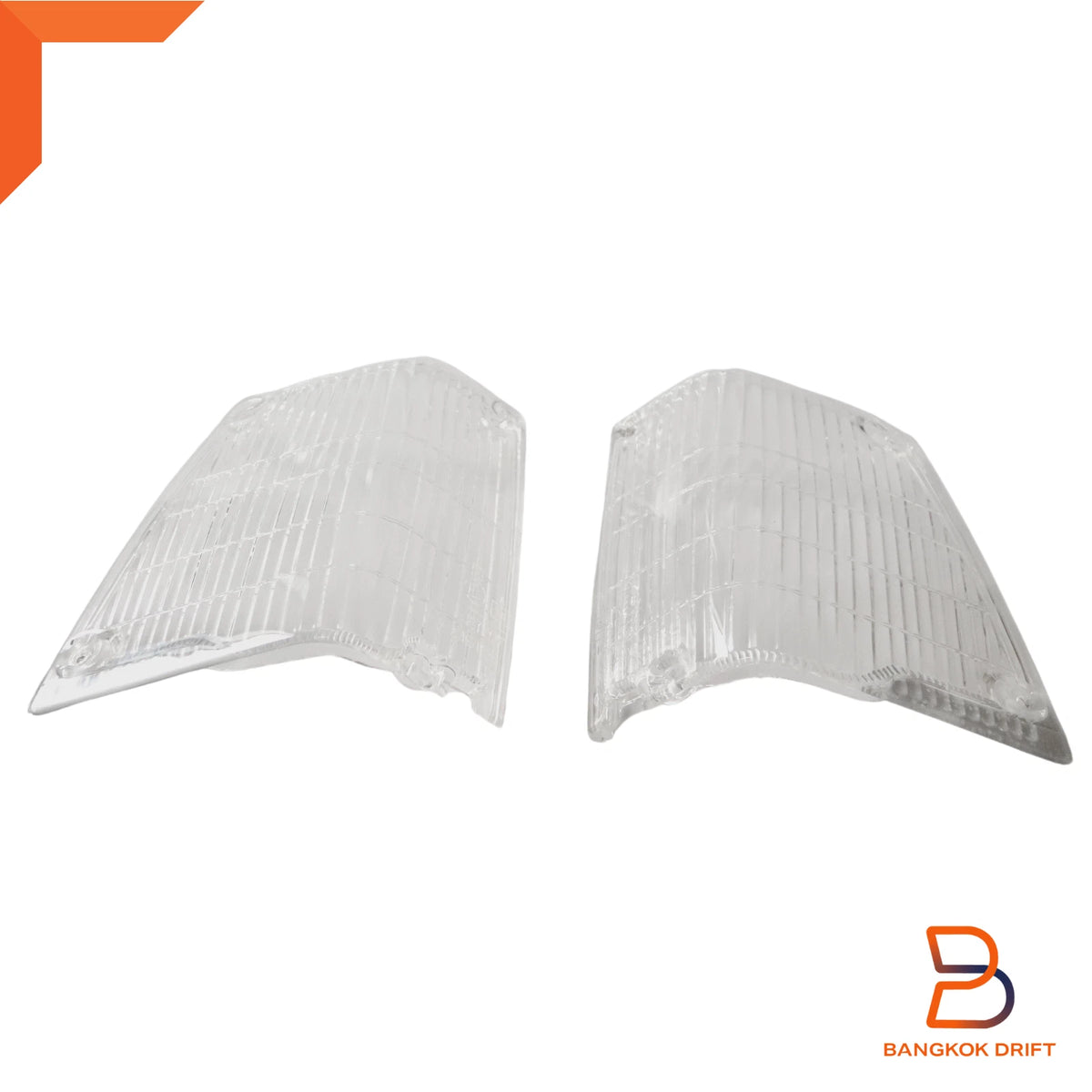 Clear Corner Turn Signal Lens Pair for Toyota Corolla (1979-1987)
