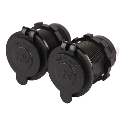 2 x Cigarette Lighter Socket 12V Power Outlet Receptacle for Car Marine ATV