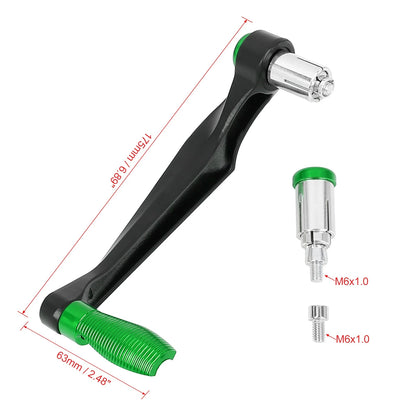 1 Pair 22mm Brake Clutch Lever Protector Hand Guard Green for Motorcycle