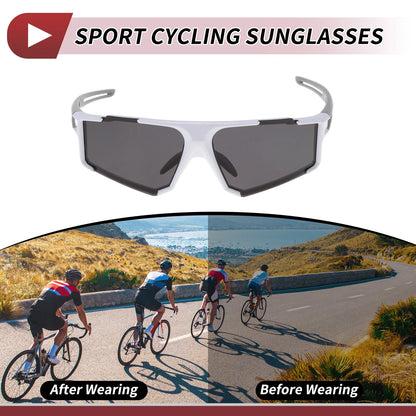 Motorcycle Goggles Grey Lens White Frame Tri-acetel Cellulose