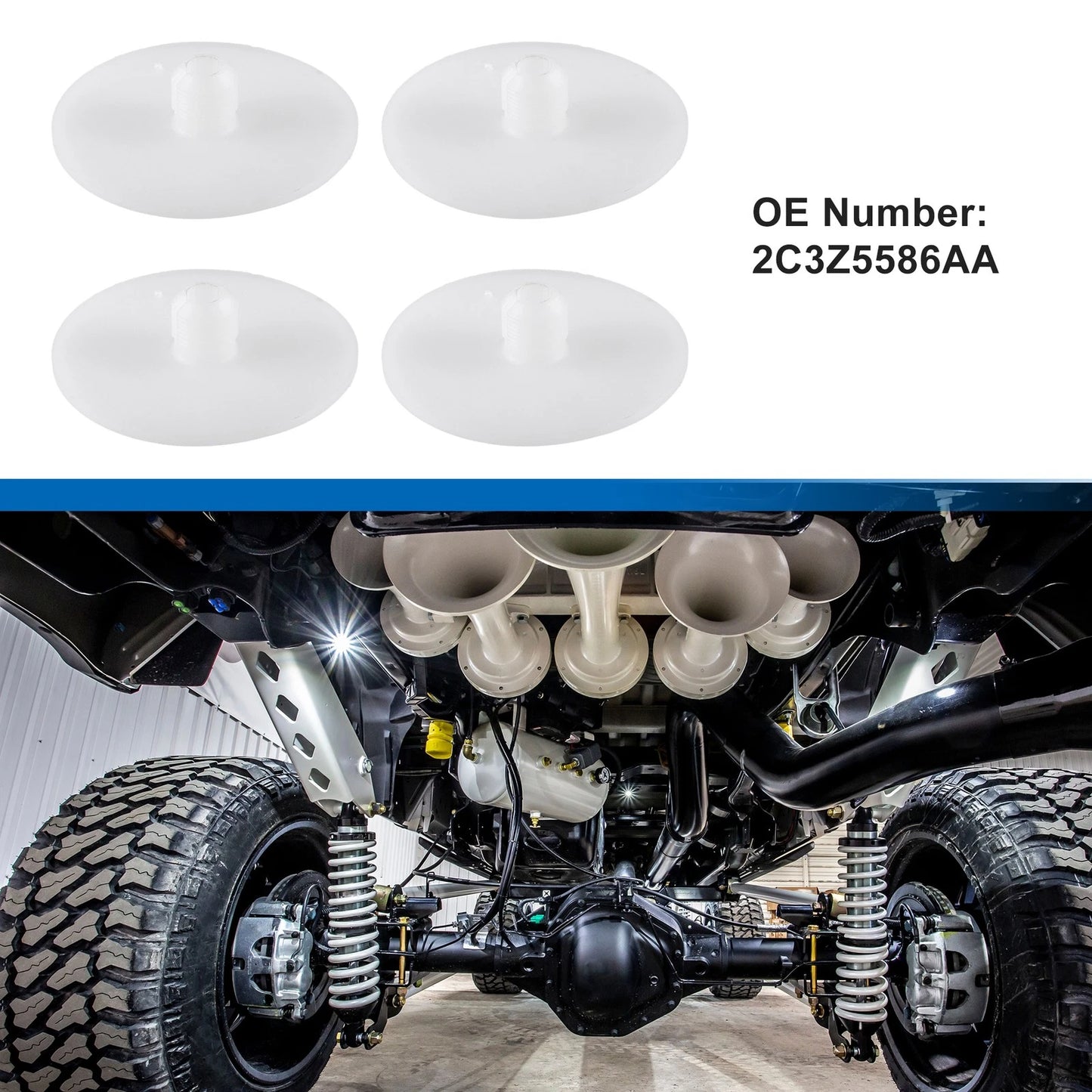 4 x Leaf Spring Helper Insulator Pads for Ford E-150 (2004-2014)