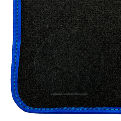 Black Floor Mats for BMW 5 Series M5 E34 with Blue Trim (1989-1995)