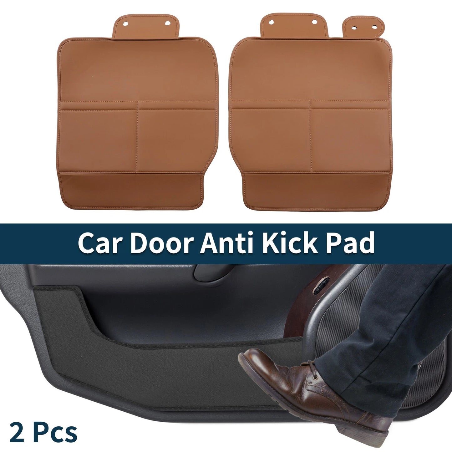 Car Door Anti Kick Pad Sticker 2 x Brown 40S for Toyota Vellfire Alphard
