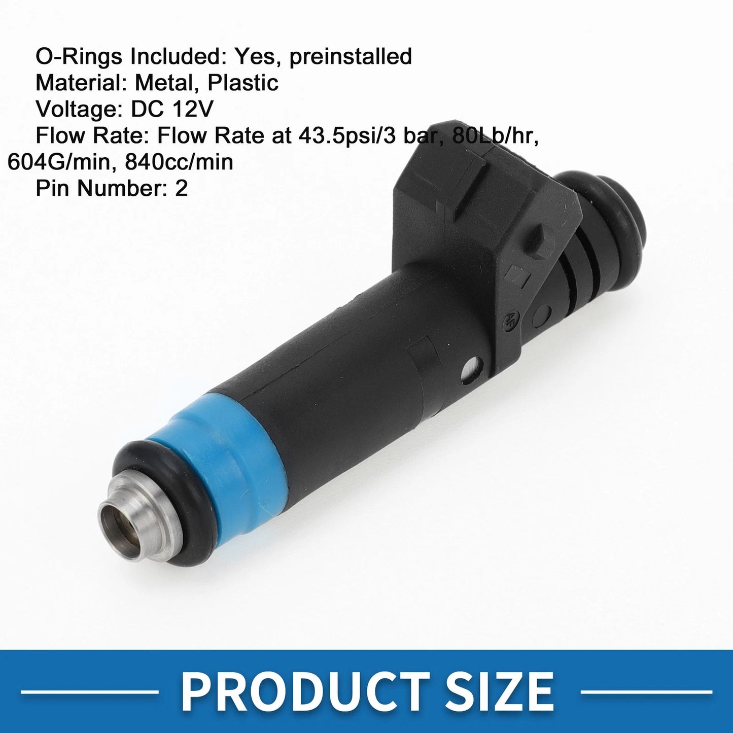 Fuel Injector 110324 for Ford Mustang GT 4.6L 5.0L (1986-2004) Black 1 x Pc