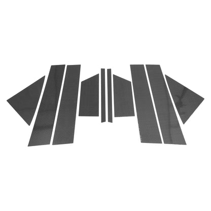 10x Door Pillar Window Trim CF Black for Chrysler 200 (2011-2014)