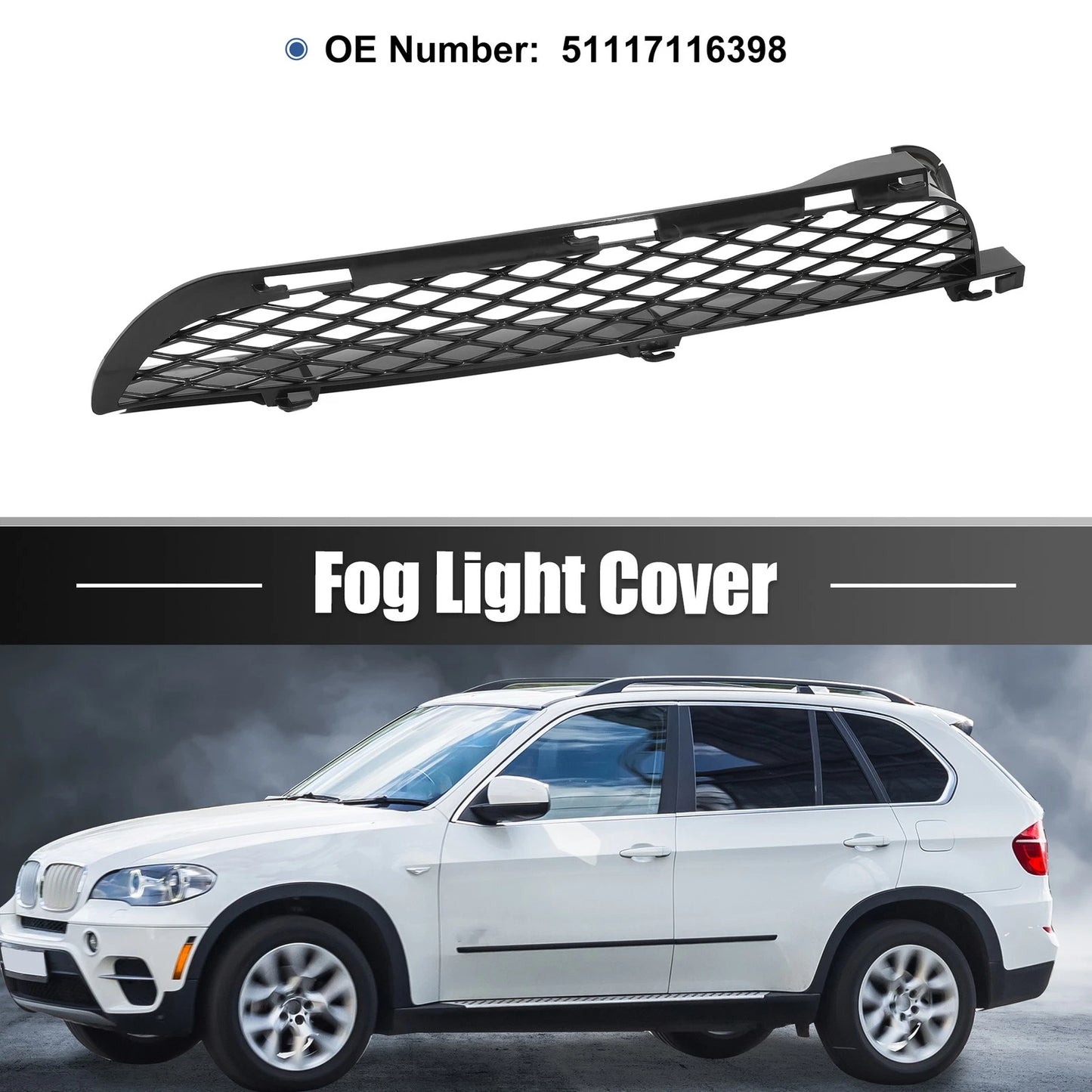 Front Right Bumper Grille Cover Trim for BMW 3.0i, 4.4i (2004-2006)