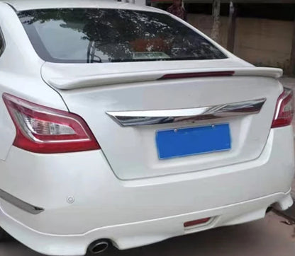 Pearl White Rear Trunk Spoiler with Light for Nissan Altima Sedan (2013-2015)