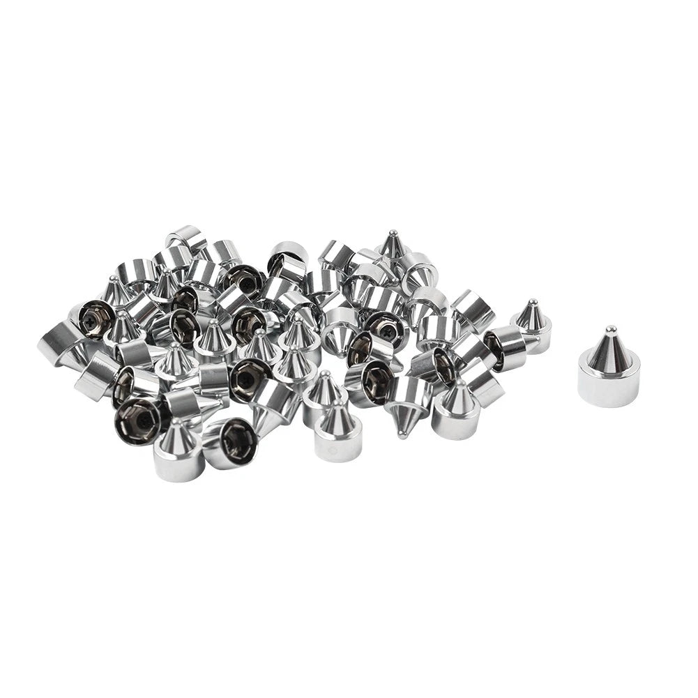 60x Chrome Engine Bolt Caps for Harley Heritage Softail Breakout Sportster