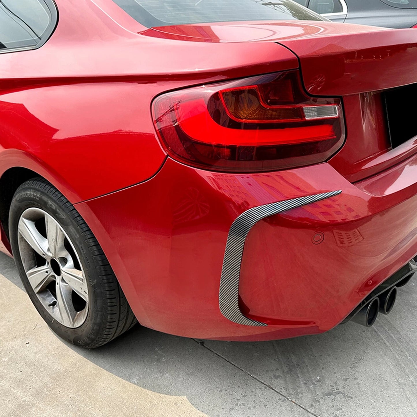 2 x CB Look Rear Bumper Side Spoilers for BMW 2 Series F87 M2 (2016-2021)
