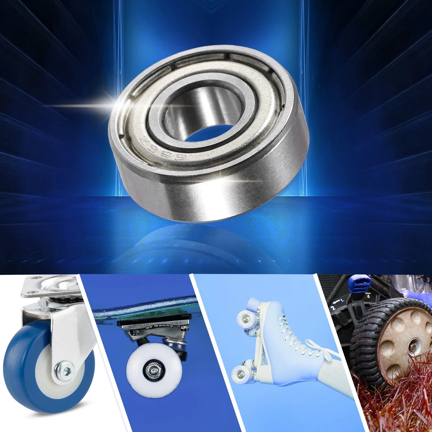 10 x 6x15x5mm Double Metal Shield Deep Groove Ball Bearings for Make Model
