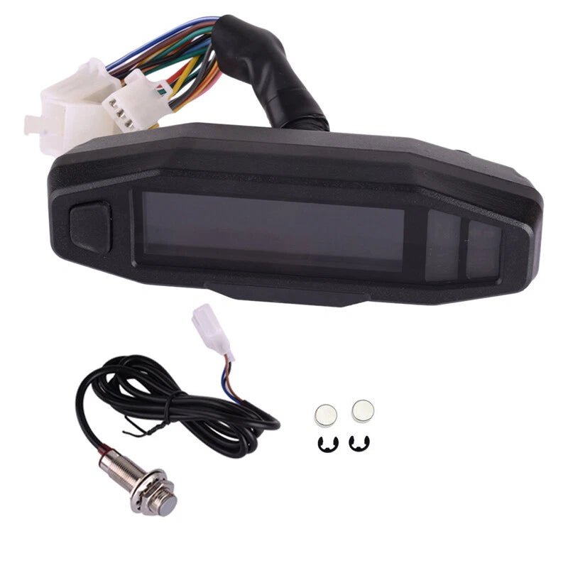 LCD Digital Speedometer Odometer Tachometer Gauge for Motorcycle